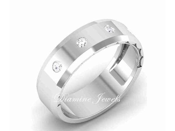 Women Band Rings Diamond 015