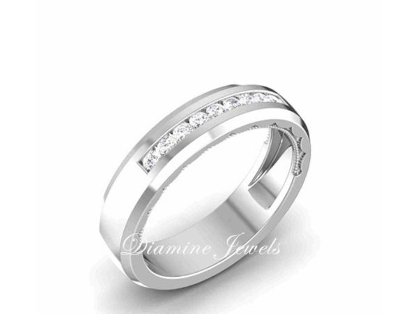 Women Band Rings Diamond 024